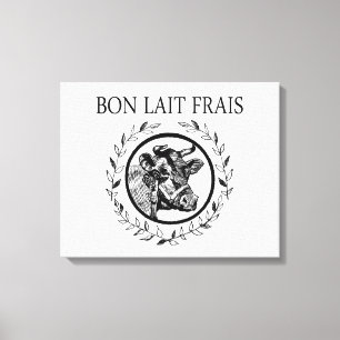 Bon Lait Frais Canvas Afdruk
