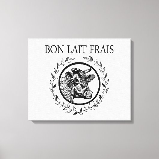 Bon Lait Frais Canvas Afdruk (Voorkant)