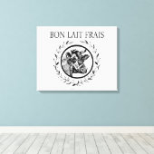 Bon Lait Frais Canvas Afdruk (Insitu (Houten vloer))