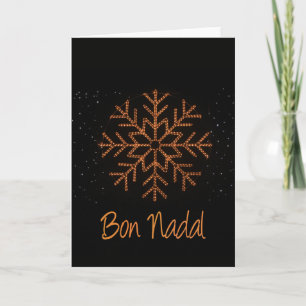 Bon Nadal Crystal Lights Feestdagen Kaart