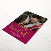 Bon Nadal Merry Kerstmis in het Catalaans, legant Folie Feestdagenkaart (Gedraaid)