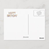 Bon Party Rainbow Happy Birthday Postcard Briefkaart (Achterkant)