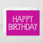 Bon Party Rainbow Happy Birthday Postcard Briefkaart (Voorkant / Achterkant)
