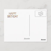 Bon Party Rainbow Happy Birthday Postcard Briefkaart (Achterkant)