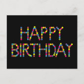 Bon Party Rainbow Happy Birthday Postcard Briefkaart (Voorkant)