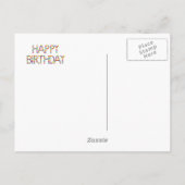 Bon Party Rainbow Happy Birthday Postcard Uitnodiging Briefkaart (Achterkant)