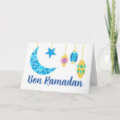 Bon Ramadan Greetings in French Fanoos Kaart (Voorkant)
