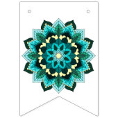 Bon reis! Mandala in aqua Vlaggetjes (Eerste vlag)