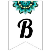Bon reis! Mandala in aqua Vlaggetjes (Derde vlag)