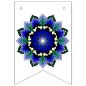 Bon reis! Mandala in donkerblauw Vlaggetjes (Eerste vlag)
