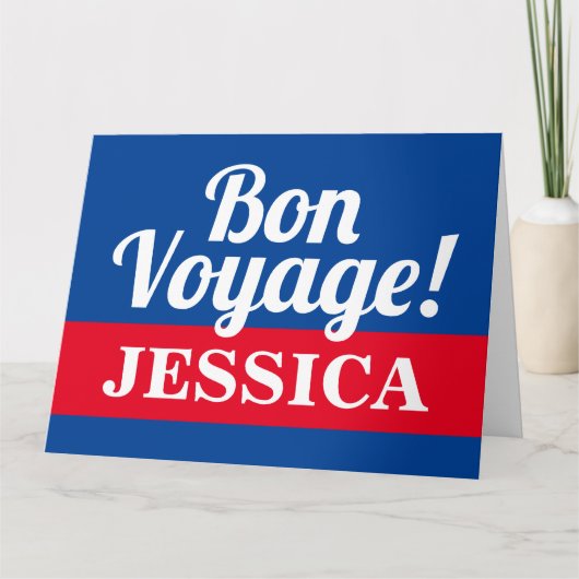 Bon reis vaarwel afscheid neemt afscheid van wegga kaart (Voorkant)