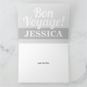 Bon reis vaarwel afscheid neemt afscheid van wegga kaart (Binnen)