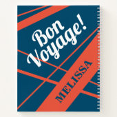 Bon reis vaarwel afscheid neemt afscheid van wegga notitieboek (Achterkant)