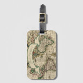 Bon reis! Wereldkaart Bagagelabel (Voorkant (verticaal))