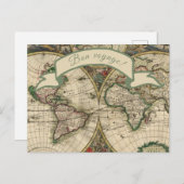 Bon reis! Wereldkaart Briefkaart (Voorkant / Achterkant)