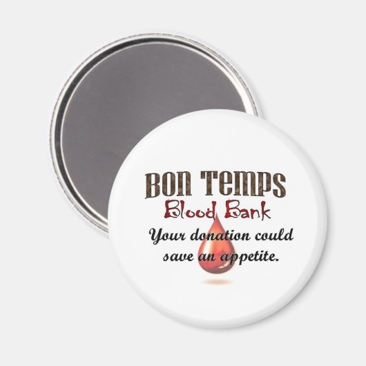 Bon Temps Bloedbank Magneet (Voorkant / Achterkant)