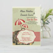 Bon Voyage Aankondiging van de definitieve datum (Staand voorkant)