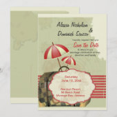 Bon Voyage Aankondiging van de reddingsdatum (Voorkant / Achterkant)