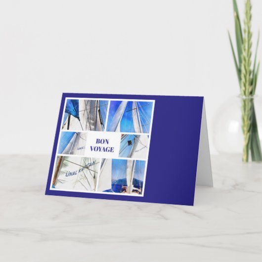 Bon Voyage Agean Gulet Artistic Collage Kaart (Voorkant)