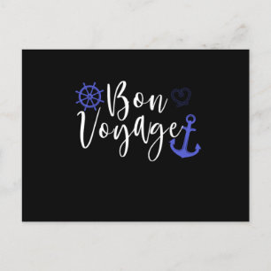 Bon Voyage Anchor Cruising Cruise Ship Vacation Gi Briefkaart