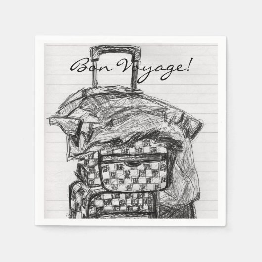 Bon Voyage Bagage Papier Servet (Voorkant)