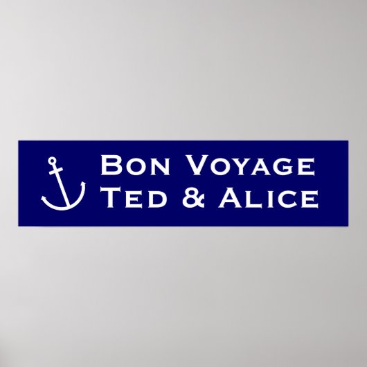 Bon Voyage Banner Poster (Voorkant)