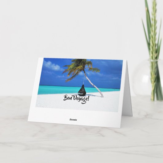 Bon Voyage Beach Vakantie Kaart (Achterkant)