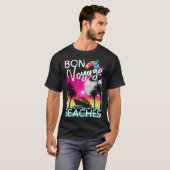 Bon Voyage Beaches Tropical Cruise Ship Graphic Fo T-shirt (Voorkant volledig)