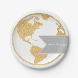 Bon Voyage | Boheemse Wereldkaart | Weg Papieren Bordje