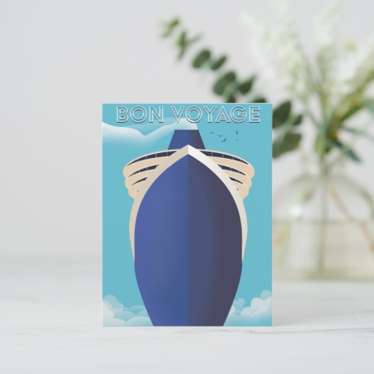 Bon Voyage Briefkaart (Staand voorkant)