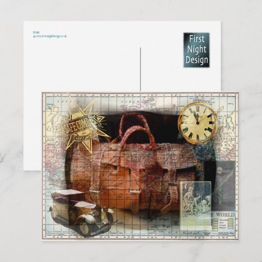 Bon Voyage Briefkaart (Voorkant / Achterkant)