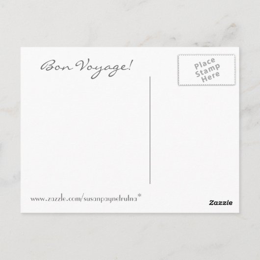 Bon Voyage Briefkaart (Achterkant)