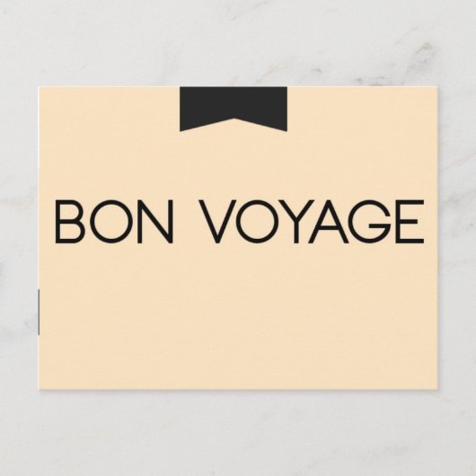 BON VOYAGE BRIEFKAART (Voorkant)