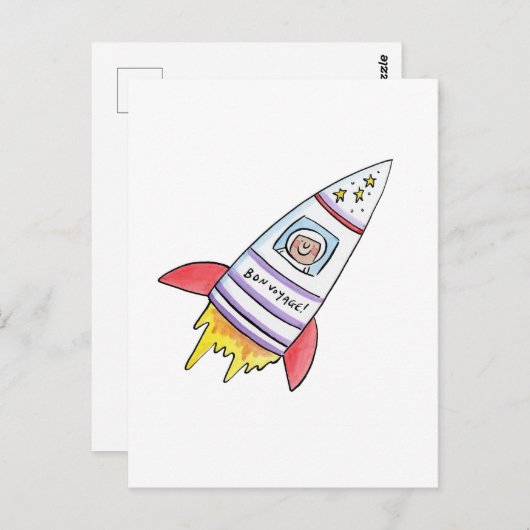 Bon Voyage Briefkaart (Voorkant / Achterkant)