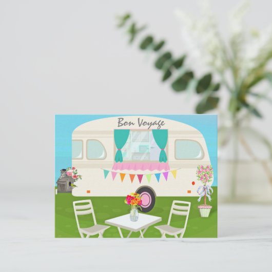 Bon Voyage Briefkaart (Staand voorkant)