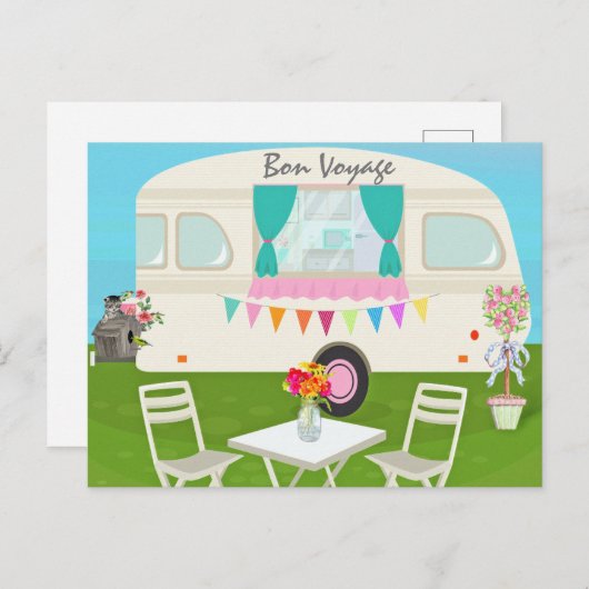 Bon Voyage Briefkaart (Voorkant / Achterkant)