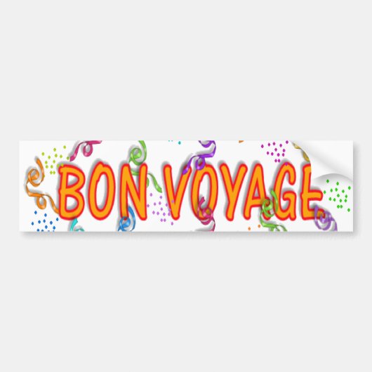 Bon Voyage Bumpersticker (Voorkant)