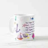 Bon Voyage Cadeau Gepersonaliseerd Zee Creature Th Koffiemok (Voorkant links)