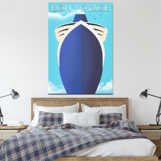 Bon Voyage Canvas Afdruk (Insitu (Slaapkamer))