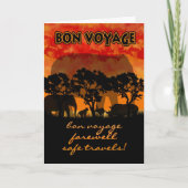 Bon Voyage Card - Afrikaanse landschapskaart Kaart (Voorkant)