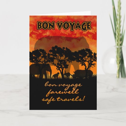 Bon Voyage Card - Afrikaanse landschapskaart Kaart (Voorkant)