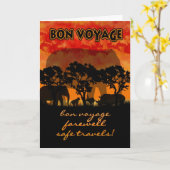 Bon Voyage Card - Afrikaanse landschapskaart Kaart (Gele Bloem)