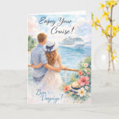 Bon Voyage Card – Enjoy Your Cruise Card Kaart (Gele Bloem)