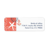 Bon Voyage Coral Reef Destination Wedding Etiket (Voorkant)