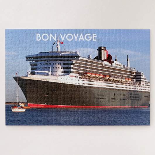 Bon Voyage: cruiseschip 2, koningin Mary 2 Legpuzzel (Horizontaal)