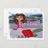 Bon Voyage Diva Briefkaart (Voorkant / Achterkant)