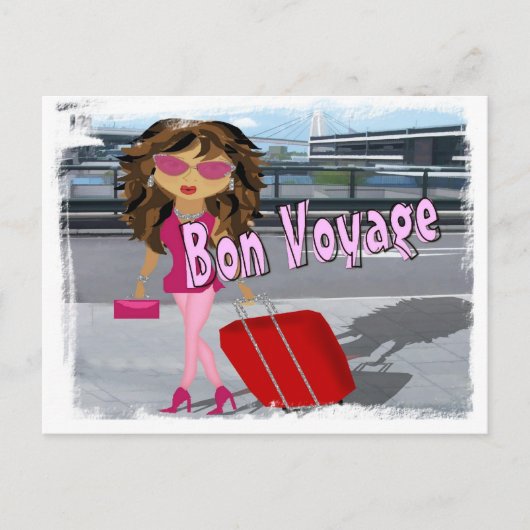 Bon Voyage Diva Briefkaart (Voorkant)