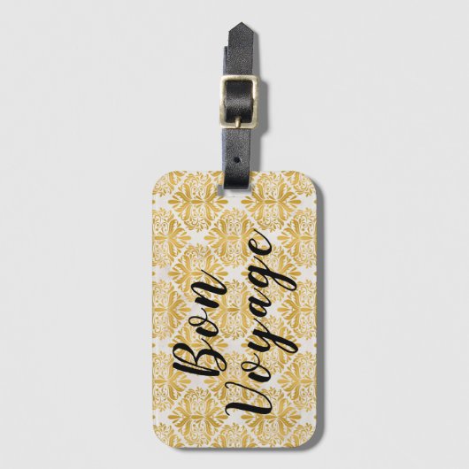 Bon Voyage Elegant Bagagelabel (Voorkant (verticaal))