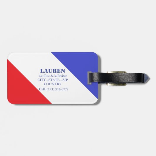 Bon Voyage Flying Saucer Bagagelabel (Achterkant horizontaal)