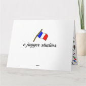 Bon Voyage French Thleing Greetings Card Kaart (Achterkant)